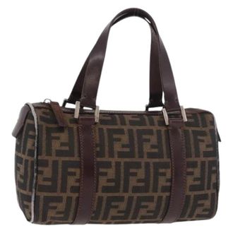 Fendi Pre-owned Zucca Canvas Hand Bag - Dames - Vintage Handtas - Bruin - ONE Size - Leer - Vintage