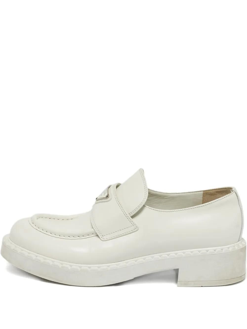 White Prada Leather Slip-On Shoes: Shop up to −45% | Stylight