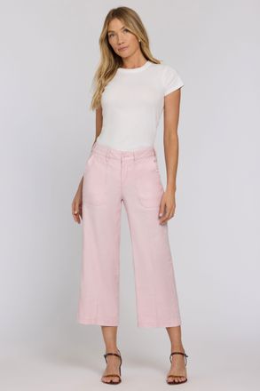 NYDJ Wijd Been Cargo Capri Broek In Stretch Linnen