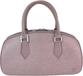 Louis Vuitton Tweedehands leren handtassen - Dames - Vintage Handtas - Grijs - ONE Size - Leer - Vintage