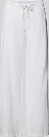 Gina Tricot Mid Waist Hose aus Leinen-Baumwoll-Mix in Weiss, Gr&ouml;&szlig;e 36