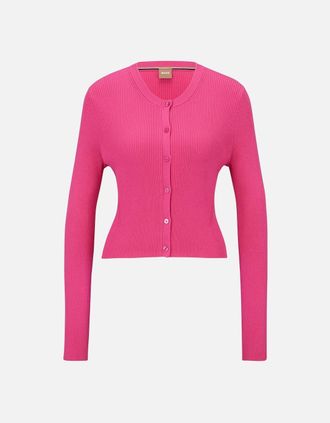 HUGO BOSS Womens Fahara Cardigan - Pink - Size: 10