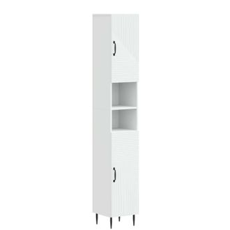 vidaXL Armario De Ba&ntilde;o Con Estante Abierto Haarlem Blanco Vidaxl