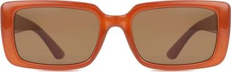 LMNT Sunglasses Square Full Rim Plastic Mens Prescription Sunglasses Brown Size 54 - LMNT