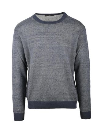 Daniele Fiesoli Grey Fine-Knit Linen-Blend Pullover