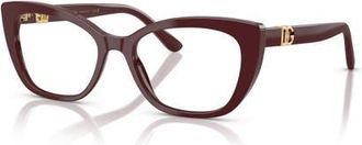 Dolce & Gabbana 54mm Cat Eye optical glasses in Red at Nordstrom