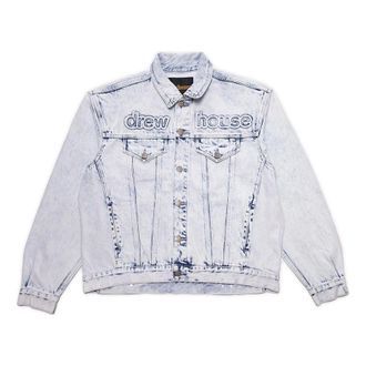 Drew House Oversized Mascot Trucker Jacket Painted Indigo DR-SS22-490