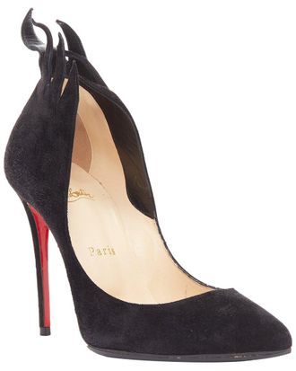 Christian Louboutin Womens Suede Victorina Suede Stiletto Pigalle Pump (Authentic Pre-Loved)