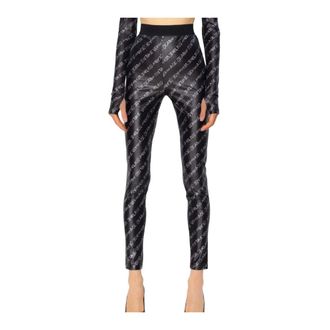 Versace Jeans Couture Logo Leggings - Dames - Leggings - Zwart - 2XS - Nylon - Broeken