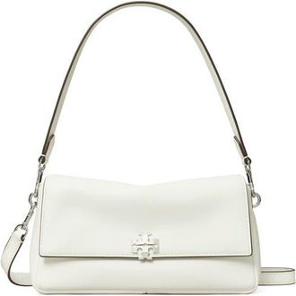 Tory Burch Small Charlie Leather Shoulder Bag in Bianco at Nordstrom