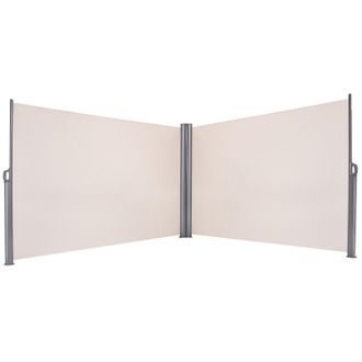Costway Costway Double-sided Waterproof Sun Shade Wind Screen Privacy Divider in Beige