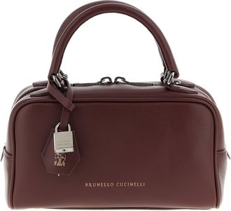 Brunello Cucinelli Boston Explorer Hand Bags Bordeaux