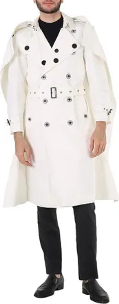 Burberry Technical Faille Reconstructed Double-breasted Cape Detail Trench Coat, Brand Size 44 (US Size 34)