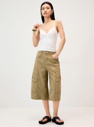 Twik Womens Wide-leg cargo jort