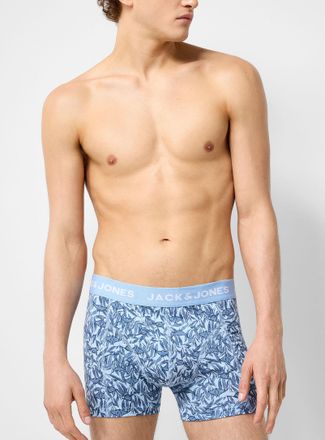 Jack & Jones Mens 3 comfortable white-logo trunk Organic cotton