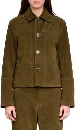 Zadig&Voltaire Lessa Suede Jacket in Treillis at Nordstrom, Size X-Small