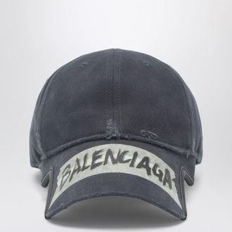 Balenciaga Washed-Effect Masking Tape Cap