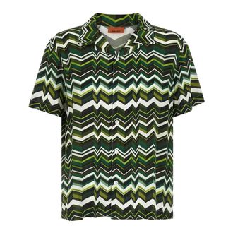 Missoni Short Sleeve Shirts, male, Multicolor, Size: XL Bowling Shirt