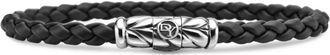 David Yurman Bracciale Chevron Woven in argento sterling (6mm) - Nero