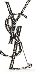 Saint Laurent Broche Cassandre - Accessories - Hombre - Gris - ONE SIZE