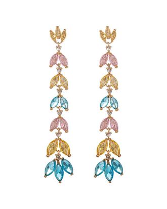 Eyecandy LA Eye Candy La The Luxe Collection Cz Camila Pastel Rainbow Earrings