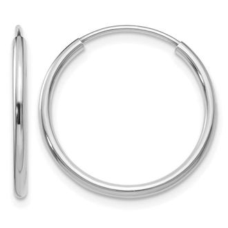 Diamond2Deal 14k Gold 1.50mm Polished Round Endless Hoop Earrings