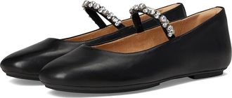 FitFlop Delicato Pearls-And-Crystal Soft-Leather Ballerinas Womens Dress Flat Shoes Black : 10 M (B)
