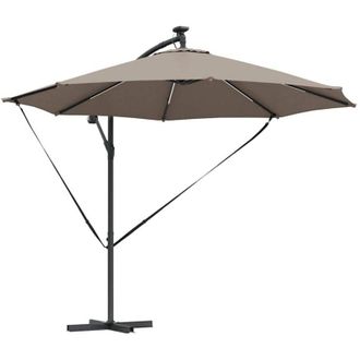vidaXL Parasol De Cantilever Tipo Pl&aacute;tano Taup&eacute; 294 X 294 X 248 Cm Vidaxl