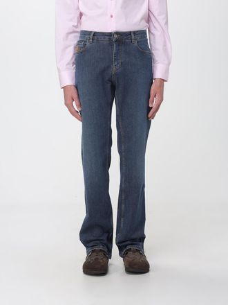 Etro Five-Pocket Straight-Fit Cotton Denim Jeans with a Mid-Rise Waist