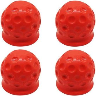 OEM Juego De 4 Tapas Protectoras Para Acoplamientos De Remolque - Protecci&oacute;n Para Barra De Remolque, Acoplamiento Y Bola - Rojo
