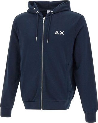 Sun 68 Sudadera con cremallera Track Zip Basic Fleece - Sweatshirts & Hoodies - Hombre - Azul - XL