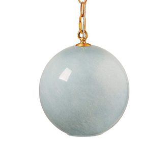 Ballard Designs Lewis Glass Pendant - Blue - Ballard Designs