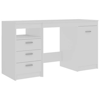 vidaXL Scrivania Bianca 140x50x76 Cm In Legno Multistrato - Vidaxl