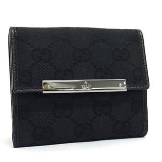 Gucci Black Canvas Leather Wallet (Bi-Fold) (Pre-Owned)