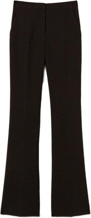 Twin-Set Tailored Black Trousers With Flared Hem