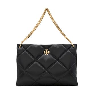 Tory Burch Tassen, Dames, Zwart, ONE Size, Katoen, Perry Triple-Compartment Quilted Bag