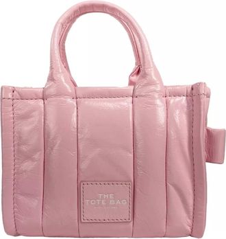 Marc Jacobs Marc Jacobs The Shiny Crinkle Micro Tote Bubblegum Leather Womens Crossbody