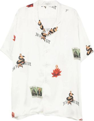 Ih Nom Uh Nit Short Sleeve Shirt - Heren - Korte mouwen Overhemden - Wit - L - Overhemden