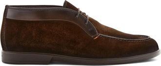 Santoni Su&egrave;de laarzen - Heren - Veterlaarzen - Bruin - 44 1/2 EU - Su&egrave;de - Schoenen