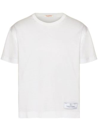 Valentino Garavani T-shirt in cotone con logo - Bianco