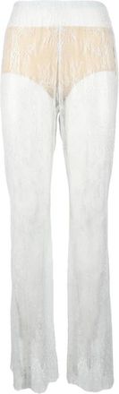 Patrizia Pepe Wijde broek - Dames - Wijde Broeken - Wit - XL - Broeken