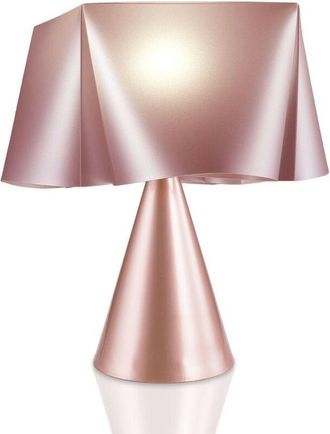 Linea Zero L&aacute;mpara De Mesa Cono De Metal Rosa En Pl&aacute;stico Cm. 28x32h