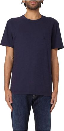 Dondup Flame Cotton Logo T-shirt - Heren - T-shirts - Blauw - M - Katoen - Tops