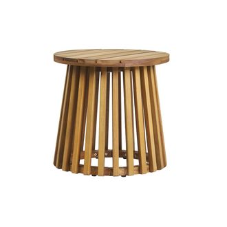 Miliboo Mesa De Centro De Jard&iacute;n Redonda De Madera Maciza 40 Cm - Nassau