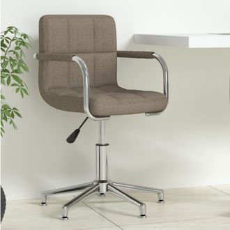vidaXL Silla De Oficina Giratoria Tela Gris Taup&eacute; Vidaxl