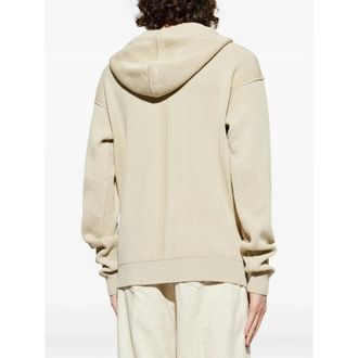 Rick Owens Cardigans, male, Beige, Size: XL Temple Zipped Hoodie