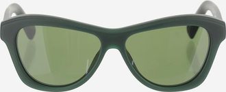 Jacquemus Womens Palmier Sunglasses With Square Frame Green Acetate Glasses & Frames