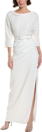 Badgley Mischka Sequin Crepe Gown