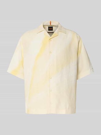 Boss Orange by Hugo Boss BOSS Orange Relaxed Fit Hemd aus Lyocell-Leinen-Mix Modell LAPISY in GELB, Gr&ouml;&szlig;e XXXL