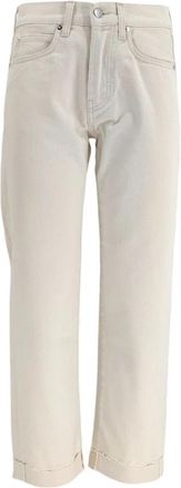Roy Rogers Beige Boyfriend Jeans Aw 24 - Dames - Straight fit broeken - Beige - W24 - Katoen - Broeken